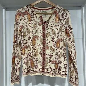 Lucky Brand Paisley Cardigan - Size M